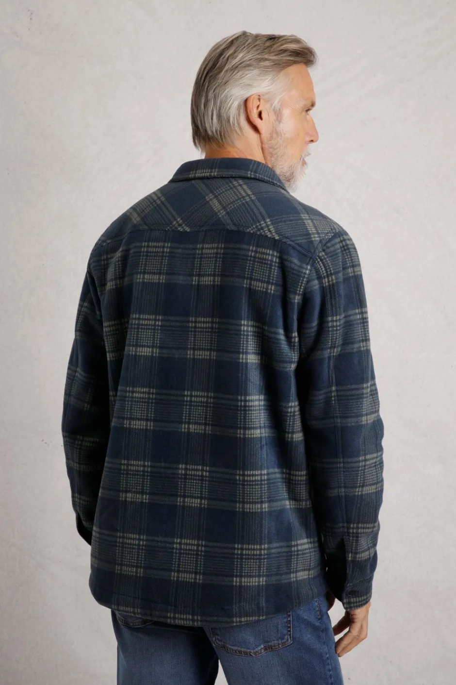 Weird Fish Shirts|Coats, Jackets And Gilets|Tyburn Check Fleece Shacket Navy