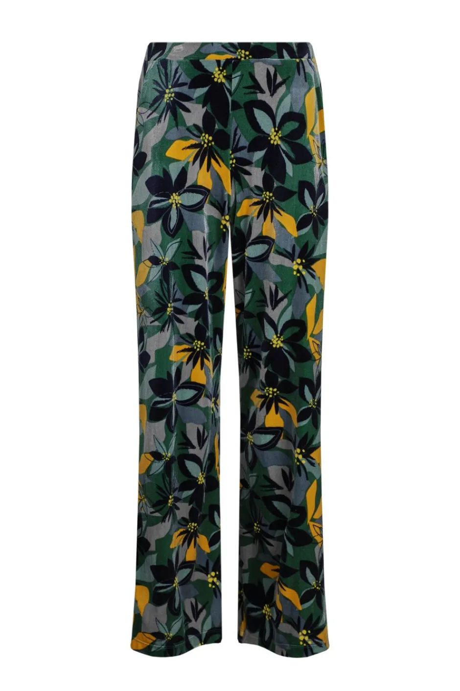 Weird Fish Leggings|Jumpsuits & Playsuits|Vadoma Eco Printed Velvet Wide Leg Trousers Ivy