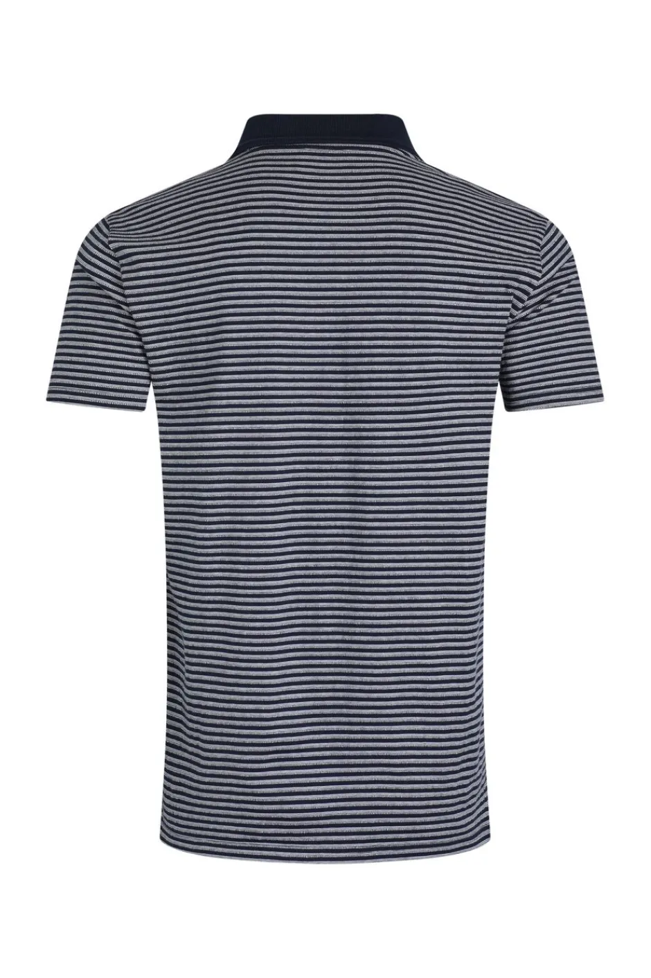 Weird Fish Polo & Rugby Shirts|Virgil Organic Cotton Striped Polo Shirt Navy