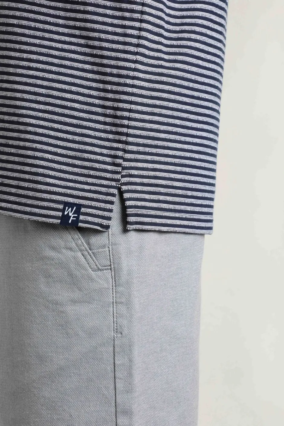 Weird Fish Polo & Rugby Shirts|Virgil Organic Cotton Striped Polo Shirt Navy