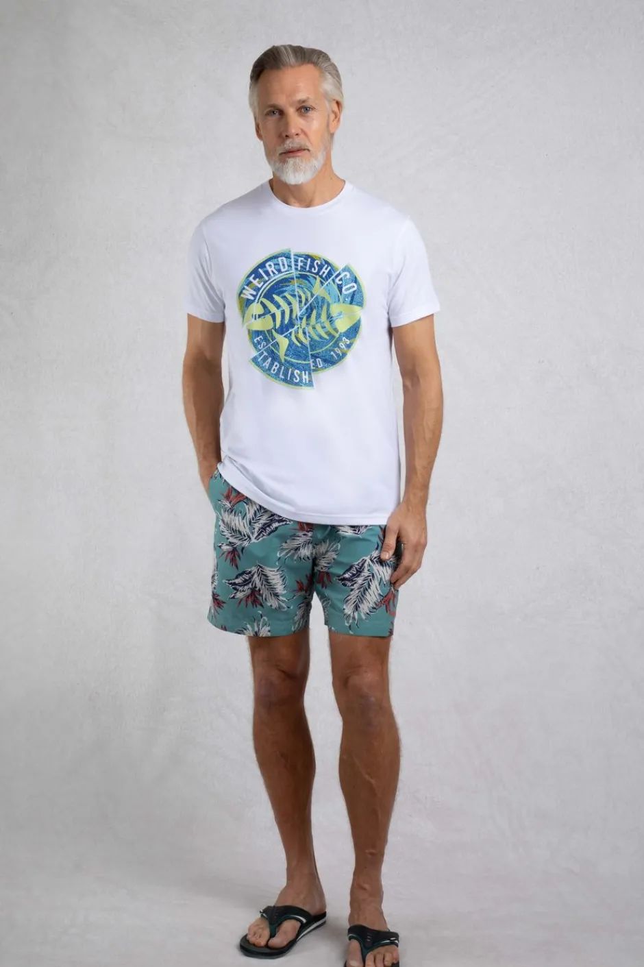 Weird Fish T-Shirts|Vortex Front Print Graphic T-Shirt White