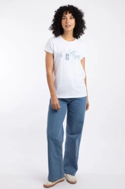 Weird Fish Tunics|Tops & T-Shirts|Walkies Organic Cotton Slub T-Shirt White