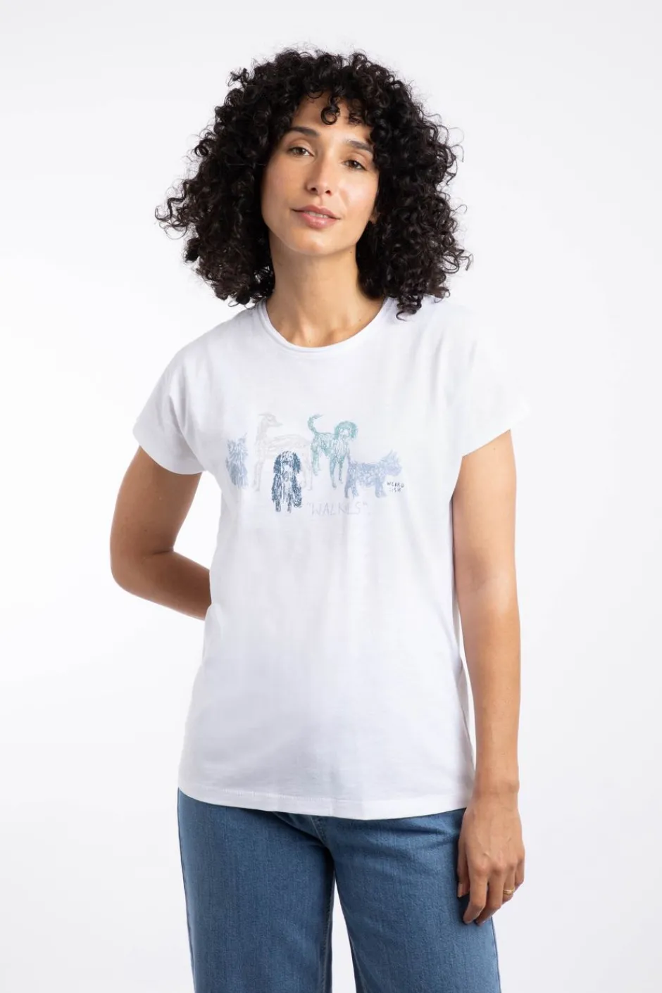 Weird Fish Tunics|Tops & T-Shirts|Walkies Organic Cotton Slub T-Shirt White