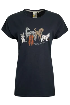Weird Fish Tunics|Tops & T-Shirts|Walkies Organic Cotton Slub T-Shirt Navy