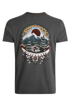 Weird Fish T-Shirts|Wanderful Heritage Wash Graphic T-Shirt Anthracite