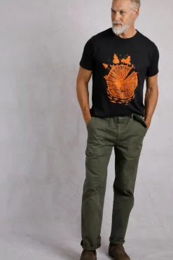 Weird Fish Trousers & Jeans|Warkworth Relaxed Casual Cargo Trousers Fir Green