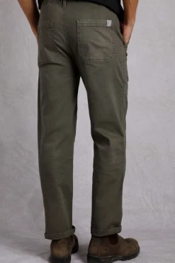 Weird Fish Trousers & Jeans|Warkworth Relaxed Casual Cargo Trousers Fir Green