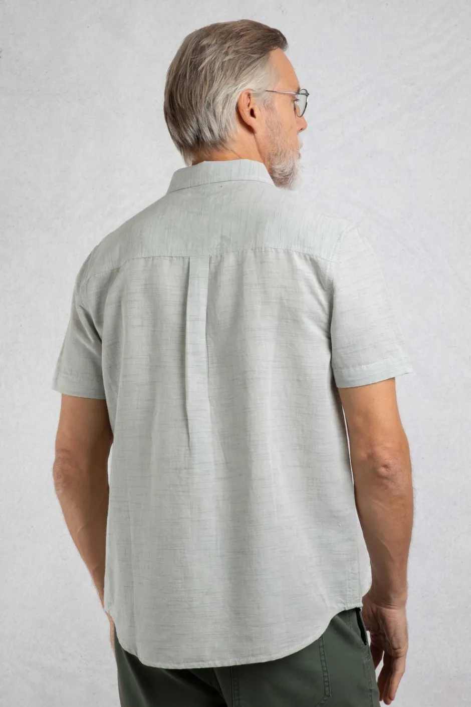 Weird Fish Shirts|Linen|Washton Textured Short Sleeve Shirt Army Green