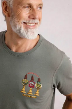 Weird Fish T-Shirts|Weird Beers Back Print Artist T-Shirt Storm Grey
