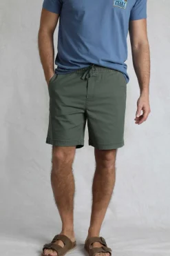 Weird Fish Shorts|Weston Relaxed Canvas Shorts Army Green