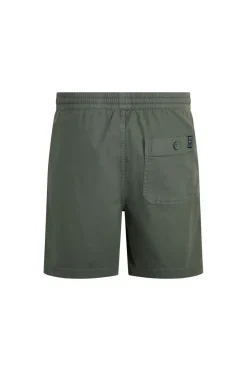 Weird Fish Shorts|Weston Relaxed Canvas Shorts Army Green