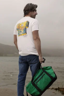 Weird Fish T-Shirts|Wild Life Back Print Graphic T-Shirt Dusty White