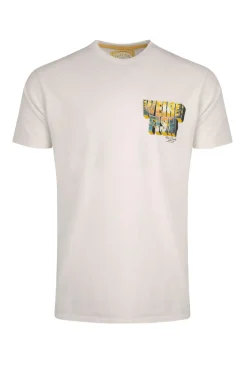 Weird Fish T-Shirts|Wild Life Back Print Graphic T-Shirt Dusty White