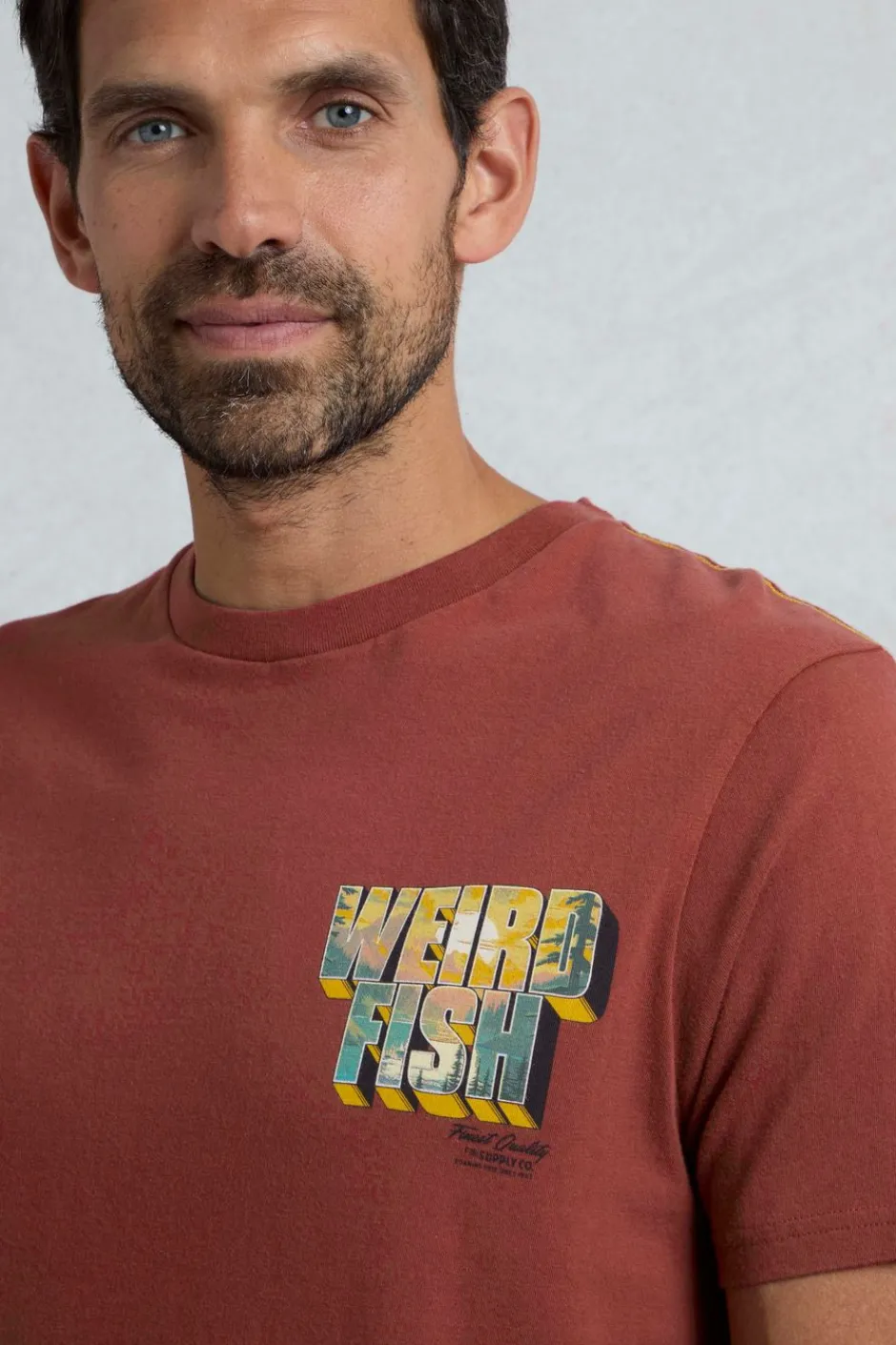 Weird Fish T-Shirts|Wild Life Back Print Graphic T-Shirt Paprika