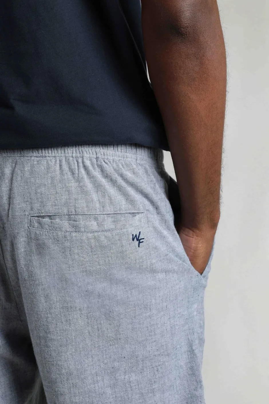 Weird Fish Shorts|Linen|Winchester Relaxed Linen Rich Shorts Denim