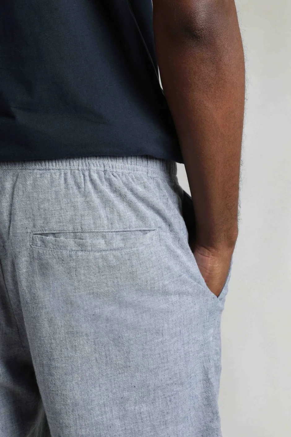 Weird Fish Shorts|Linen|Winchester Relaxed Linen Rich Shorts Denim