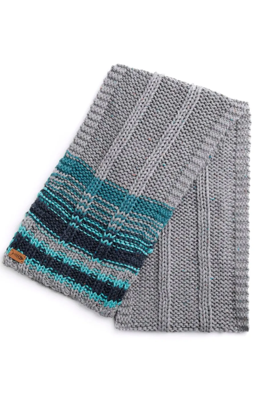 Weird Fish Caps & Scarves|Scarves & Caps|Woburn Eco Variagated Striped Scarf Frost Grey