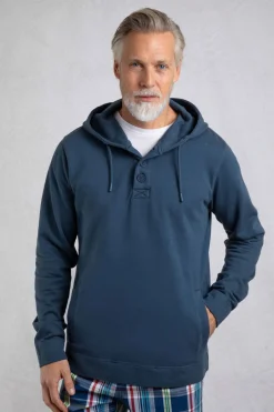 Weird Fish Sweatshirts & Hoodies|Woodside Sun-washed Loopback Hoodie Navy