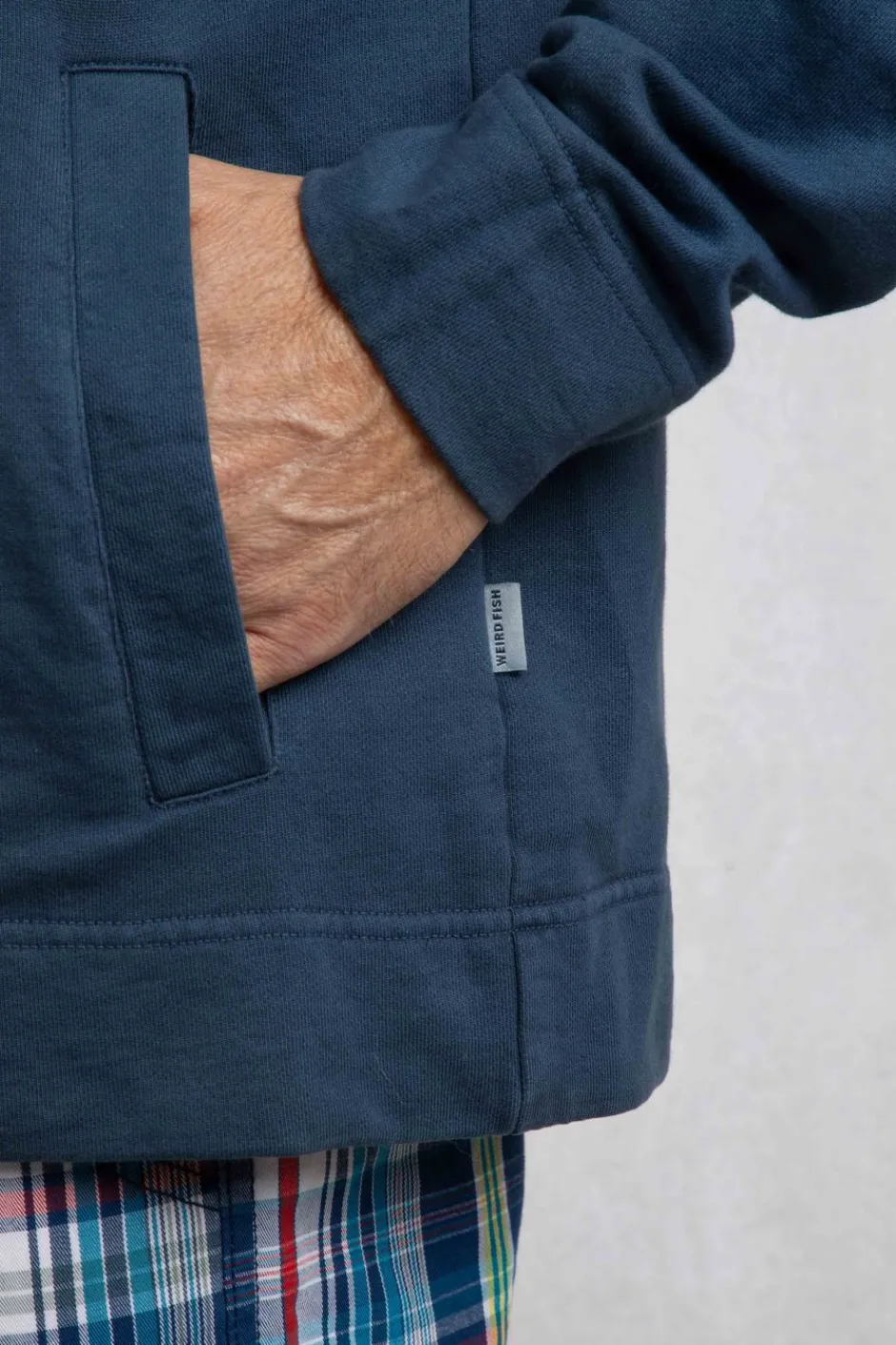 Weird Fish Sweatshirts & Hoodies|Woodside Sun-washed Loopback Hoodie Navy