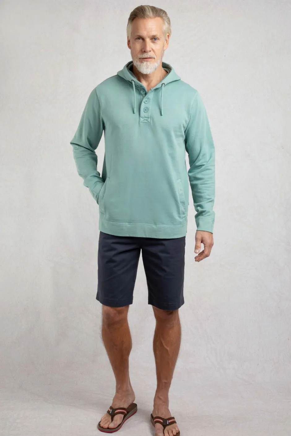 Weird Fish Sweatshirts & Hoodies|Woodside Sun-washed Loopback Hoodie Mineral Blue