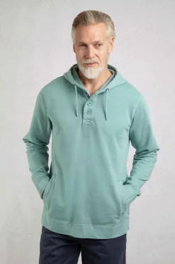 Weird Fish Sweatshirts & Hoodies|Woodside Sun-washed Loopback Hoodie Mineral Blue