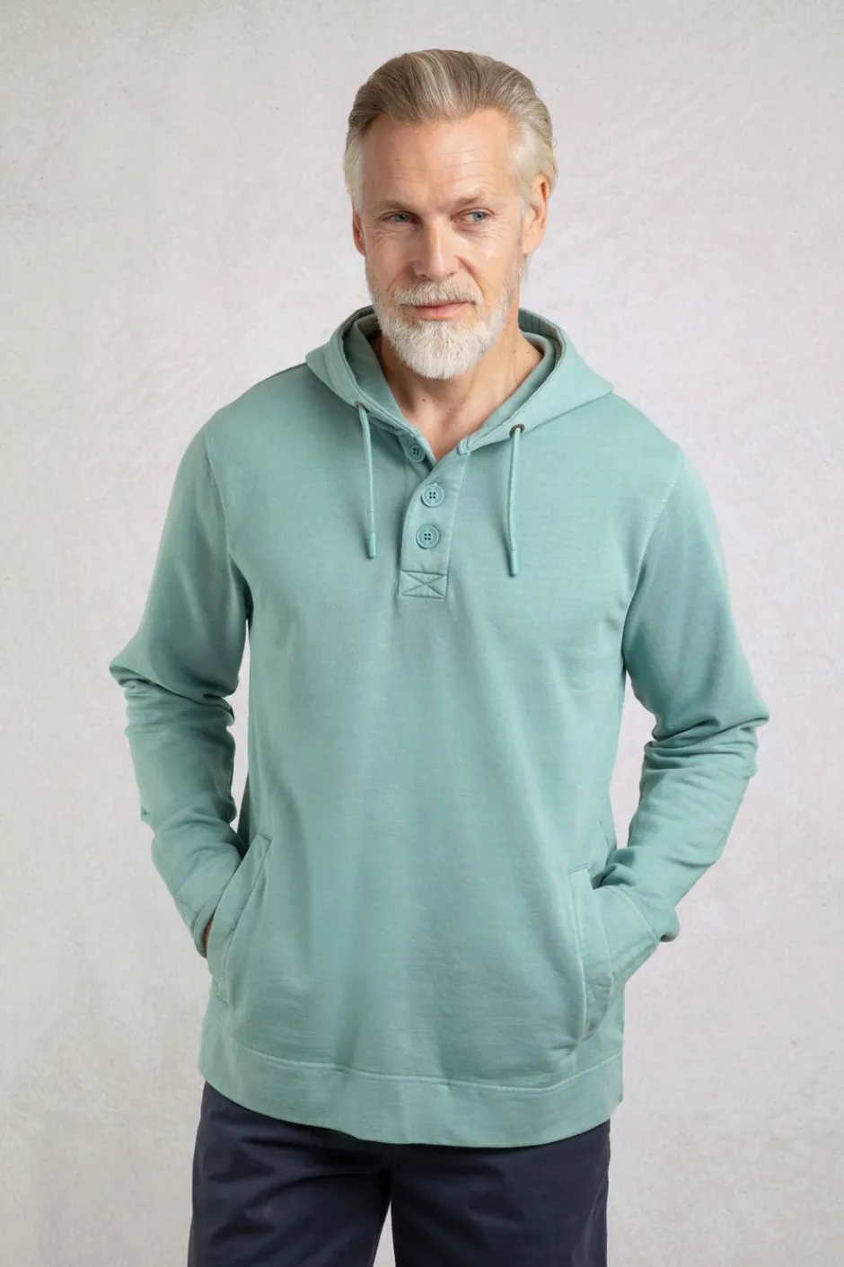 Weird Fish Sweatshirts & Hoodies|Woodside Sun-washed Loopback Hoodie Mineral Blue