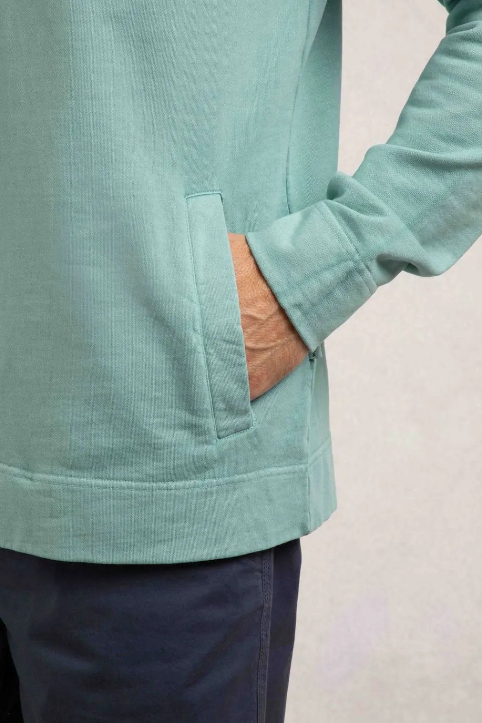 Weird Fish Sweatshirts & Hoodies|Woodside Sun-washed Loopback Hoodie Mineral Blue