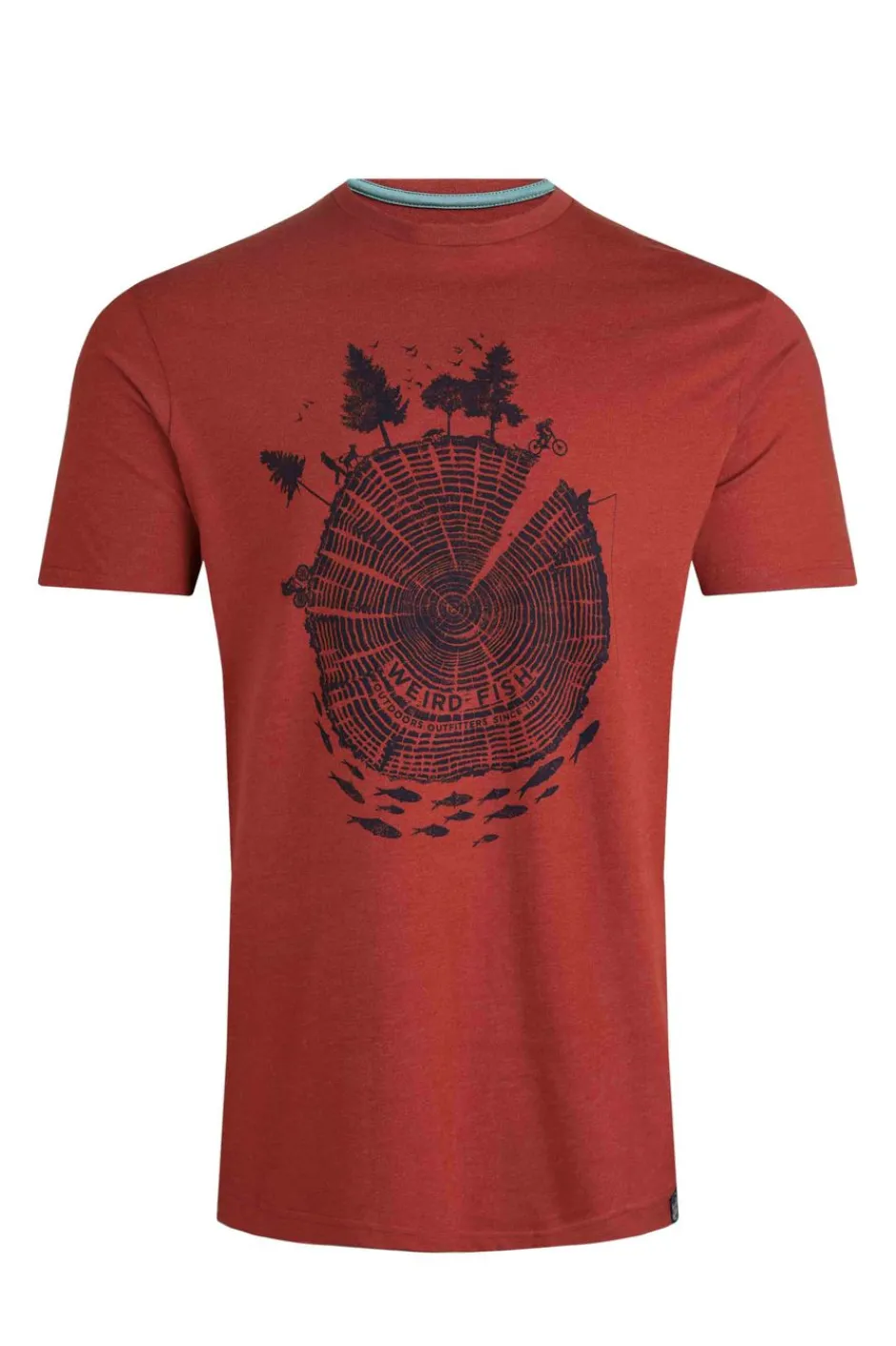 Weird Fish T-Shirts|Woodsman Front Print Graphic T-Shirt Nut