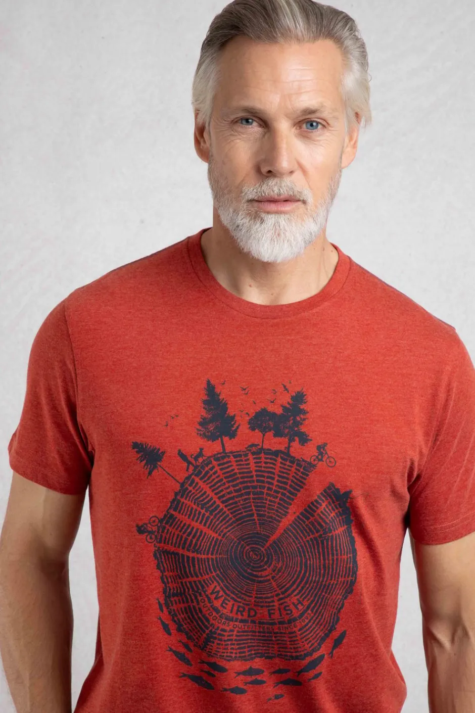 Weird Fish T-Shirts|Woodsman Front Print Graphic T-Shirt Nut