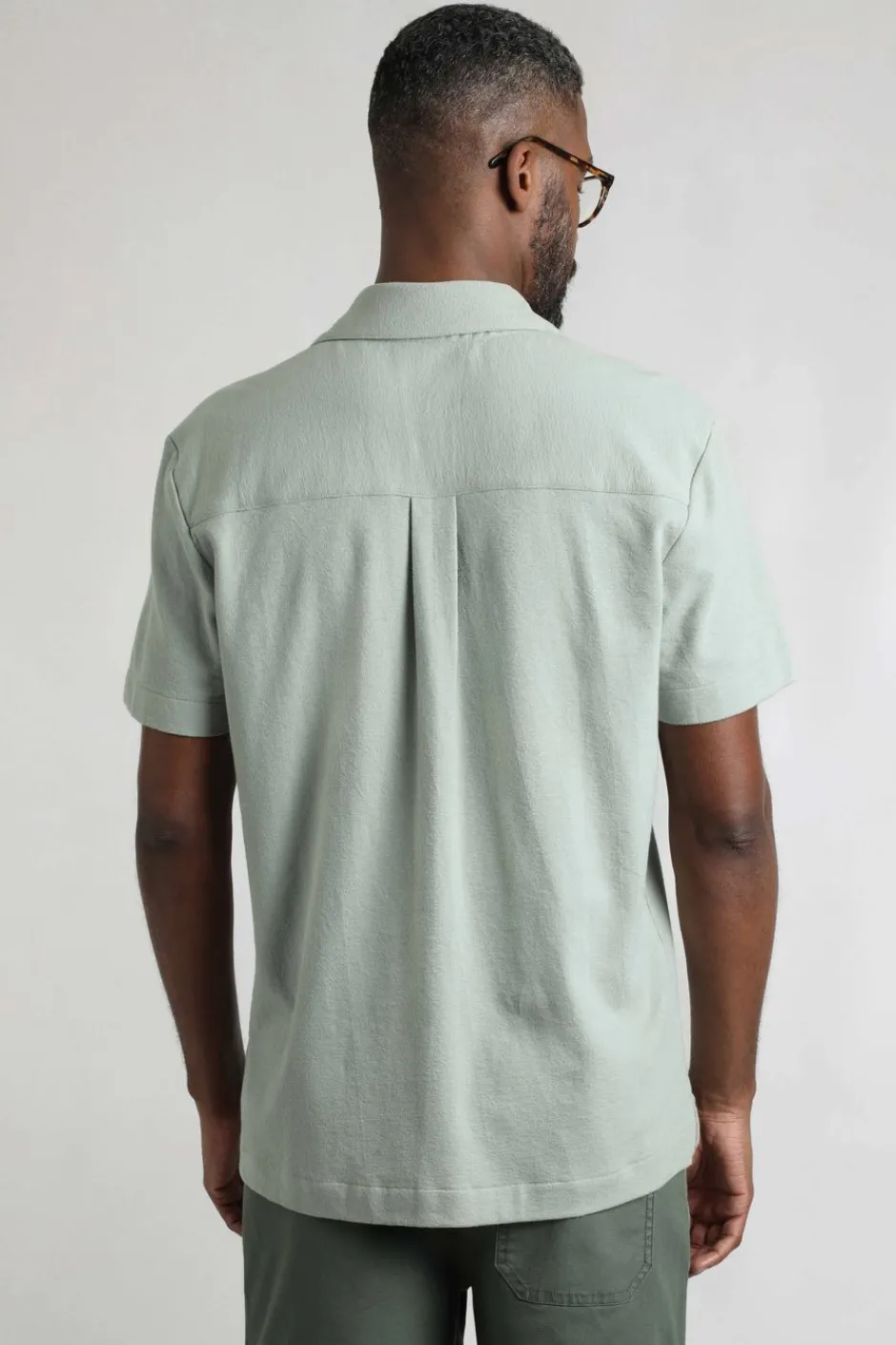 Weird Fish Shirts|Wooster Crepe Knit Shirt Limestone