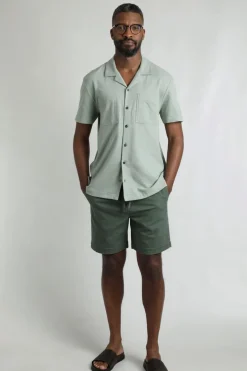 Weird Fish Shirts|Wooster Crepe Knit Shirt Limestone