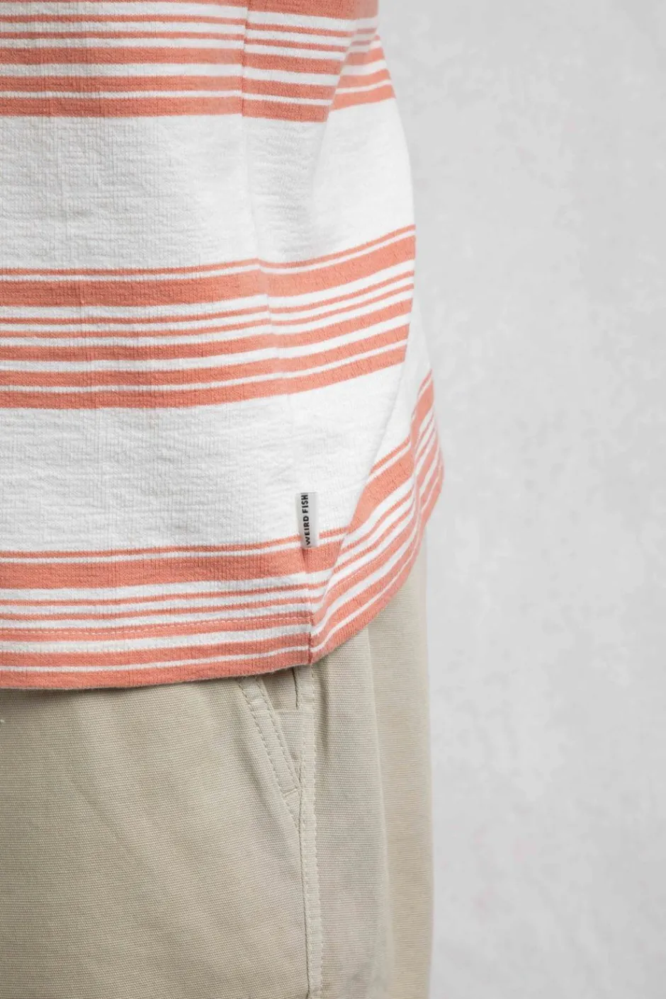 Weird Fish T-Shirts|Xavier Eco Crepe Stripe T-Shirt White