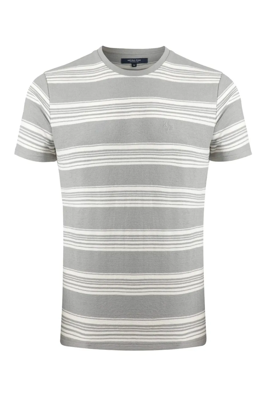 Weird Fish T-Shirts|Xavier Eco Crepe Stripe T-Shirt Limestone