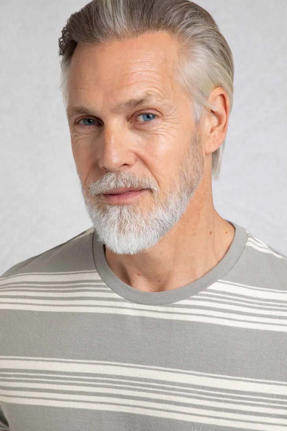 Weird Fish T-Shirts|Xavier Eco Crepe Stripe T-Shirt Limestone