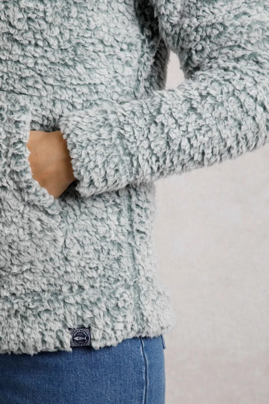 Weird Fish Fleece|Sweatshirts & Hoodies|Yara Cosy Fleece Hoodie Ivy