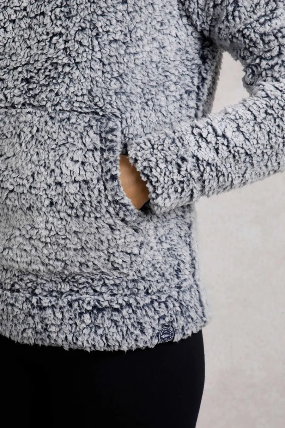 Weird Fish Fleece|Sweatshirts & Hoodies|Yara Cosy Fleece Hoodie Navy